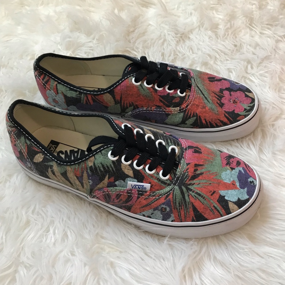 Vans with Tropical Leaf Print